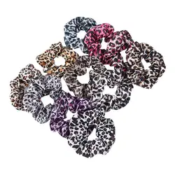 4Pcs/set Leopard Print Hair Scrunchie Elastic Hair Band For Women Girls Ponytail Holder Hair Rope Rubber Band Hair Accessories