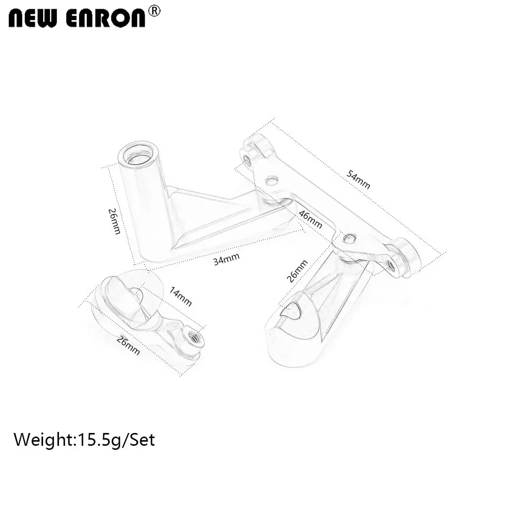 NEW ENRON Aluminum Alloy Steering Assembly #LOS231008 Upgrade Parts 1Set for RC Car 1/10 Team Losi 1/10 Baja Rock Rey LOS03020T1