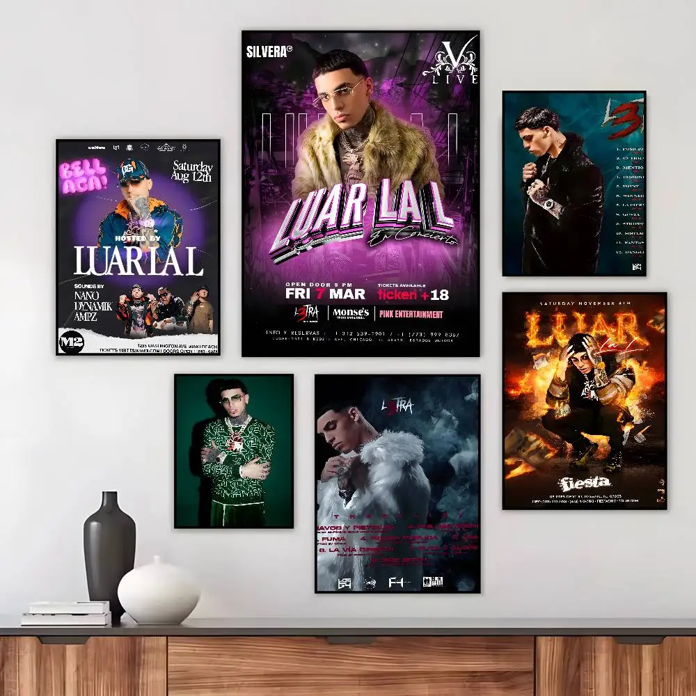 Popular Music Rapper Singer luar La L poster art HD canvas advanced aesthetic Printing Paper Wall Art for Living Room Home Decor