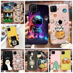 For Huawei P40 Lite Case Nova 7i Cute Astronauts Cartoon Cover Soft Silicone Phone Case For Huawei Nova 7i Nova7i P40Lite Bumper