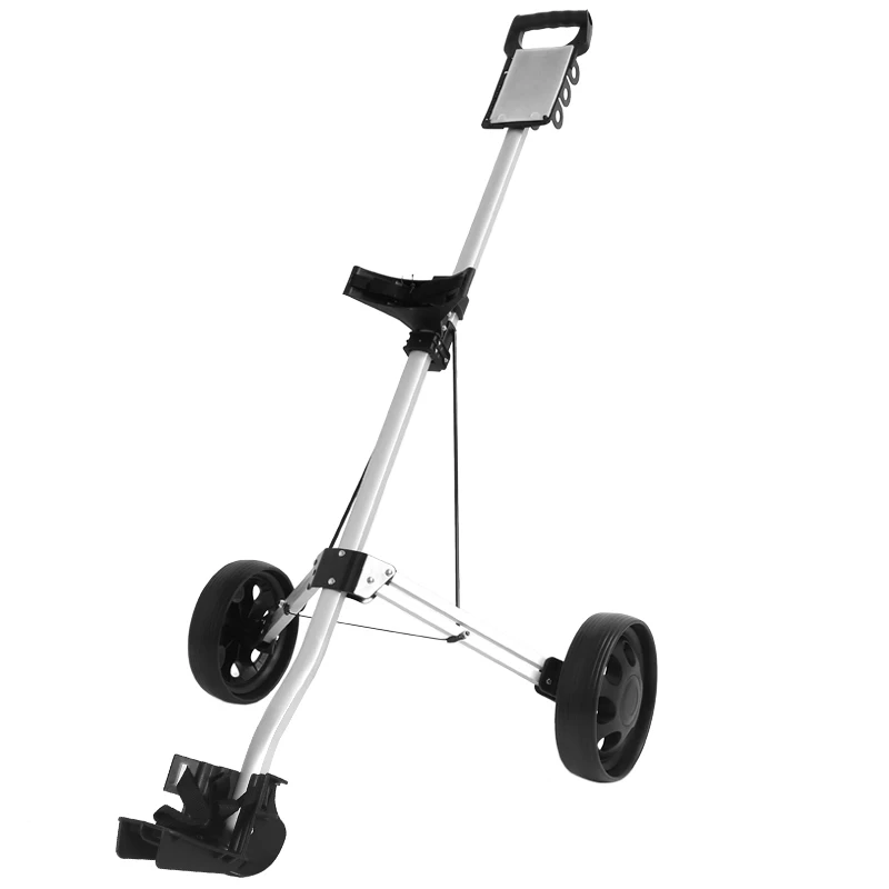 2 Wheel Aluminum Golf Trolley Folding Golf push cart For Men Women Practice