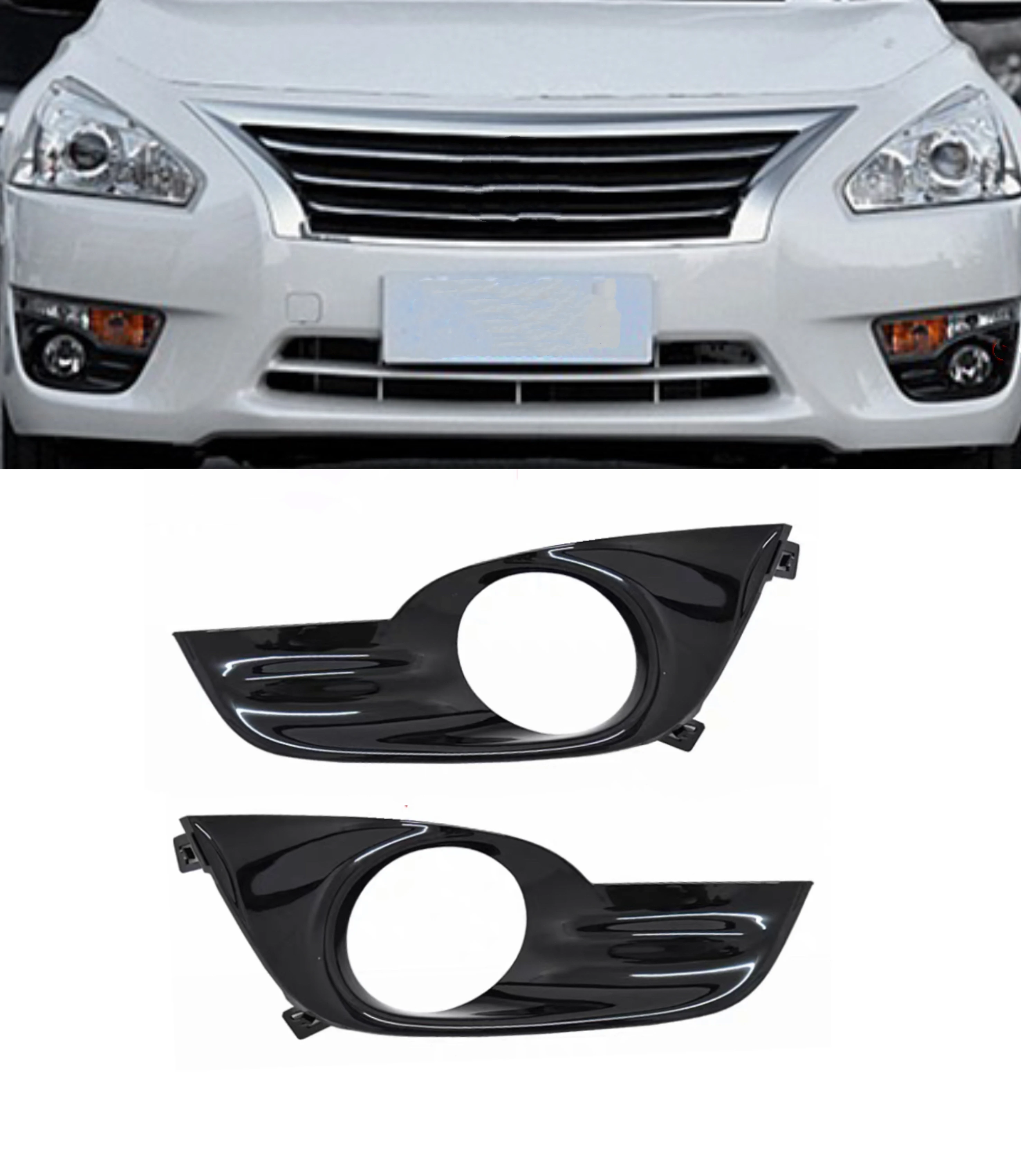 Car Grille Fog Light Grills Cover for Nissan Altima Teana L33 Pre-facelift 2012 2013 2014 2015 Styling Exterior Parts