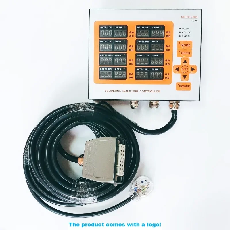 Controlador sincronización corredor caliente, válvula aceite, controlador tiempo, molde 8 puntos, máquina moldeo por inyección