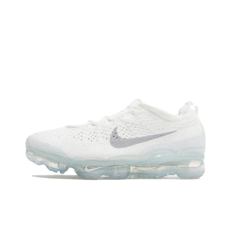 Nike VaporMax 2023 Men's and Women's Running Shoes Sports Fitness Fabric Anti-slip Wear-resistant Lightweight Low-top White Gray