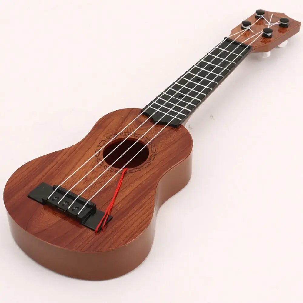 4 Strings Ukulele Musical Instrument Adjustable String Knob Yukrili Simulation Ukulele Durable Classical Small Guitar