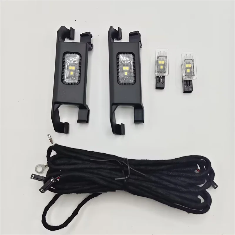 4-teiliges LED-Fußraumbeleuchtungsset mit Kabel, Innenraum-Fußlampe für VW T-ROC Jetta Polo T-Cross Enyaq ID4 ID3 Tayron Talagon – Detail 13