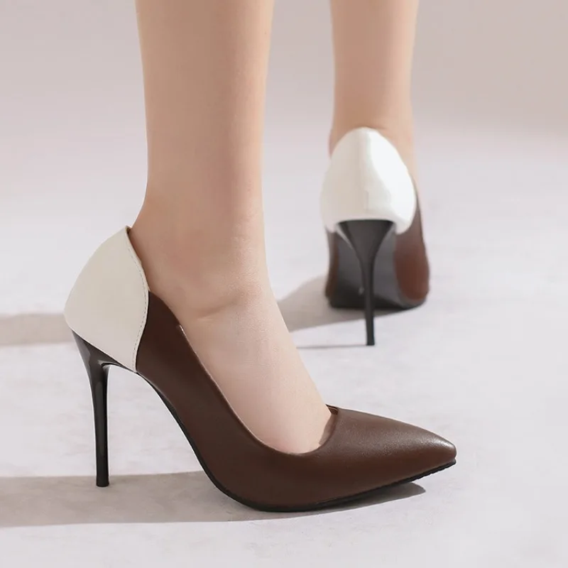 Zapatos de Tacón Alto Elegantes para Mujer, Primavera 2026, Zapatos Formales de Suela Delgada, Clásicos y Sexys con Punta en Pico