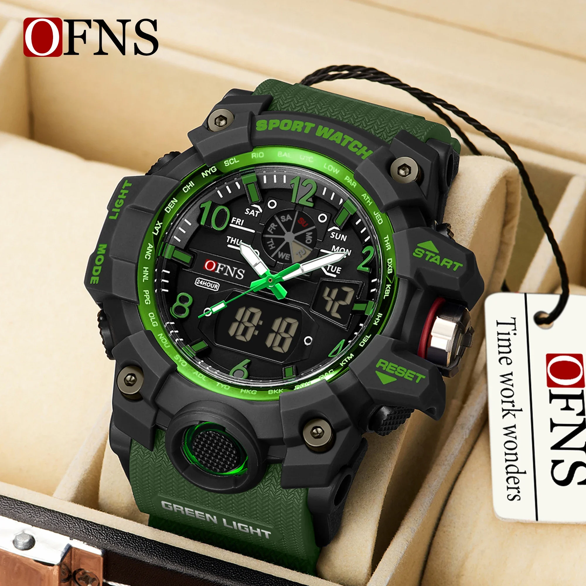 

OFNS 3169 Sports Military Watch Luxury Brand Men Watches 50M Waterproof Digital Quartz Wristwatch For Male Relogio Masculino