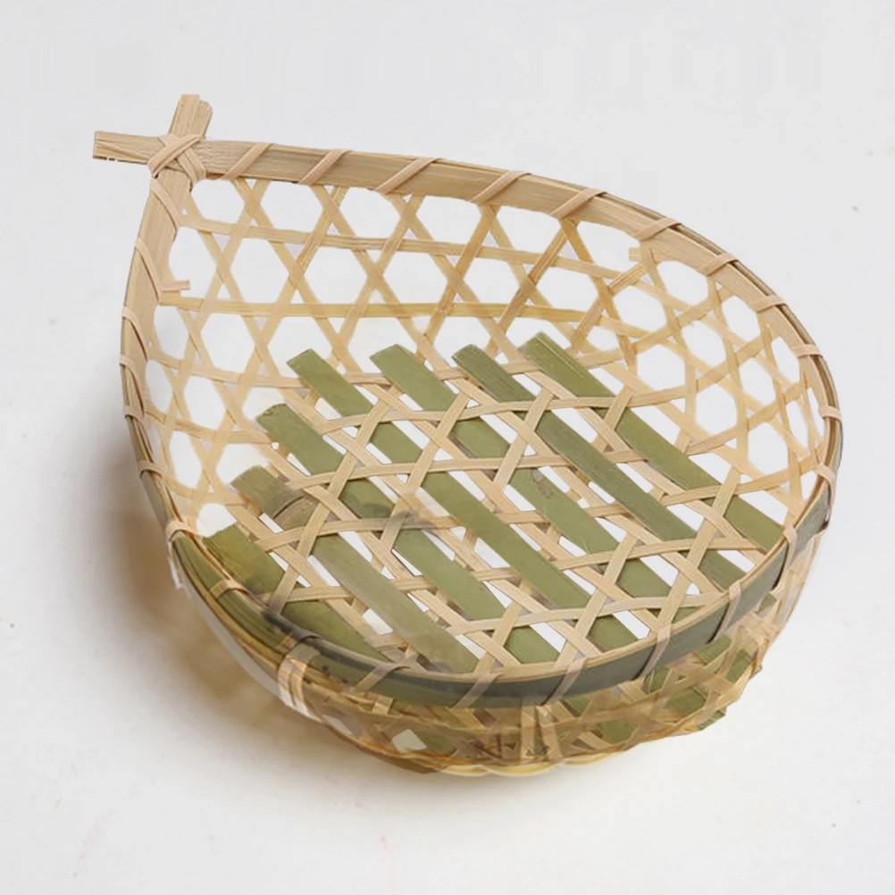 

Bamboo Basket Fish Shape H woven Snack Storage Large Capacity Kitchen Item Cleaning Home Decor Multipurpose Fruit Vegetable