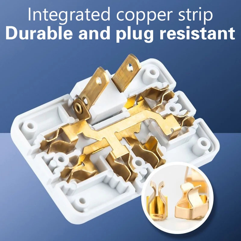 1 To 3 Rotatable Socket Converter 2Pin Electrical Plug Extension Adapter 2500W Multi Power Outlet Converter