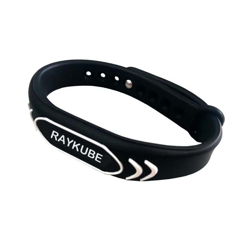 RAYKUBE 2Pcs Black Smart Wristbands Bracelets for Rfid Door Locks Small and Easy To Carry