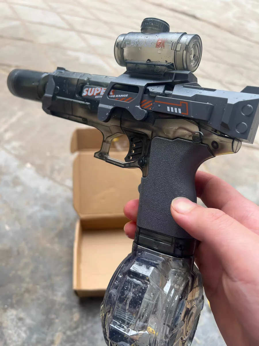 Blinklicht-Wasserpistole, neue elektrische kontinuierliche Brennbecken-Wasserpistole, Pistole, Sommer-Wasserbekämpfe im Freien für Erwachsene und Kinder