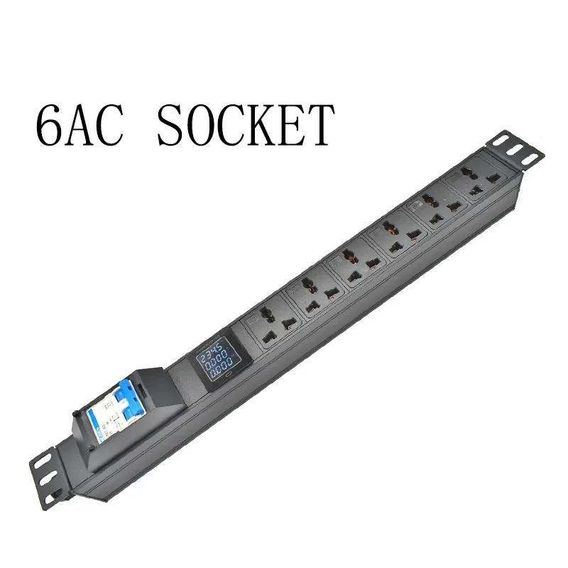 PDU Power Strip 16/32A air switch Power Distribution Unit Switcher2/3/4/5/6/7/8 Way10A universal Outlet Socket Power meter