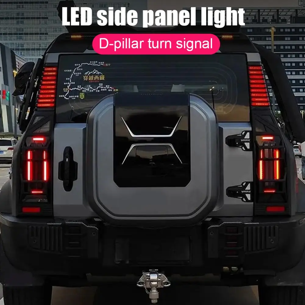 LED Side Panel Warning Light For Chery Jetour T2 Modified Three-row D-pillar Side Panel Light Accessories New