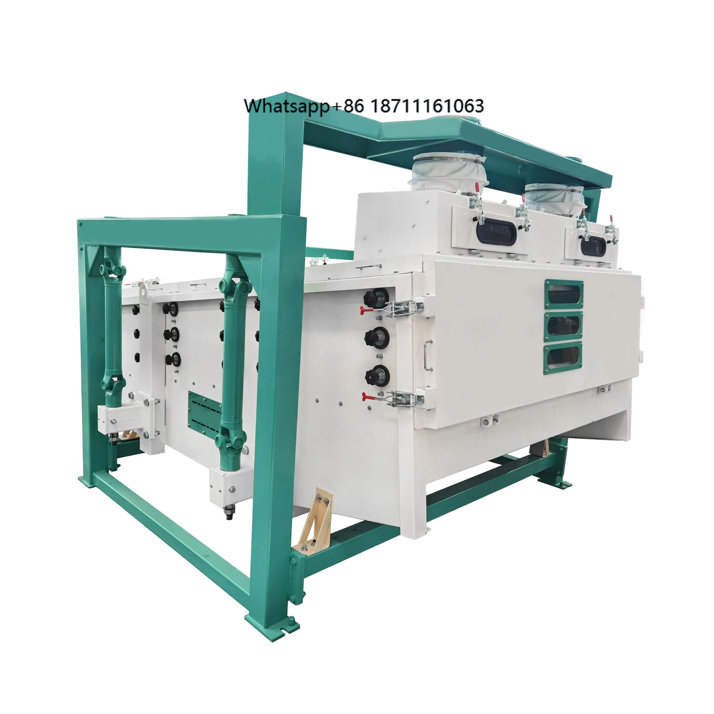 New Grain Wheat Maize Cow Peas Cocoa Beans Mobile Vibrating Rotary Screen Cleaner Grader Rice Grading Machine Motor
