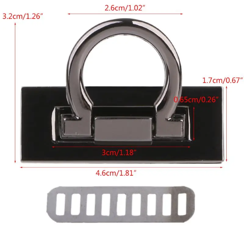 634C Metal Clasp Turn Twist Lock for DIY Craft Shoulder Bag Purse Handbag Hardware