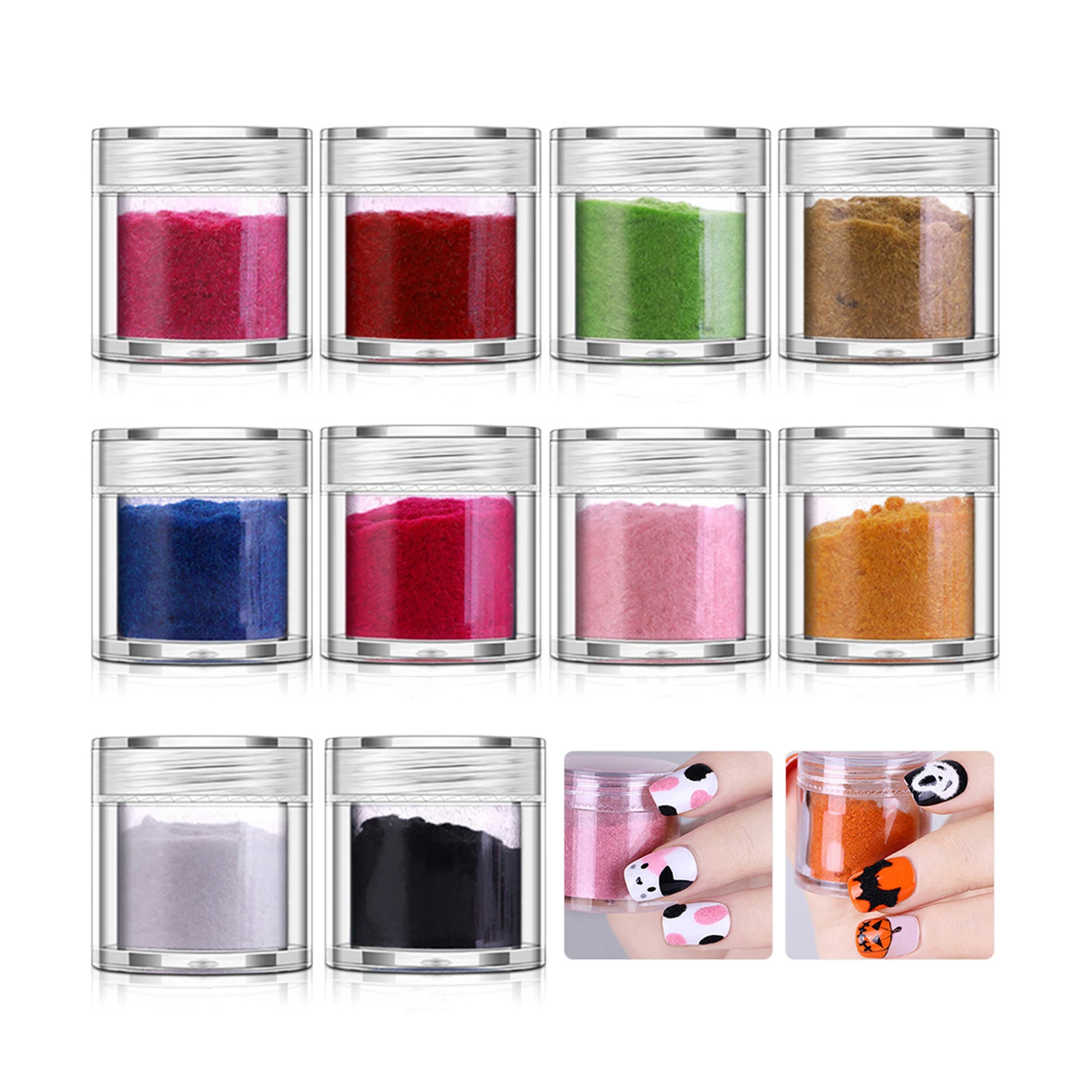 Nail Art kolorowy aksamitny proszek Nail Art Charm DIY brokatowy proszek do Manicure Salon paznokci