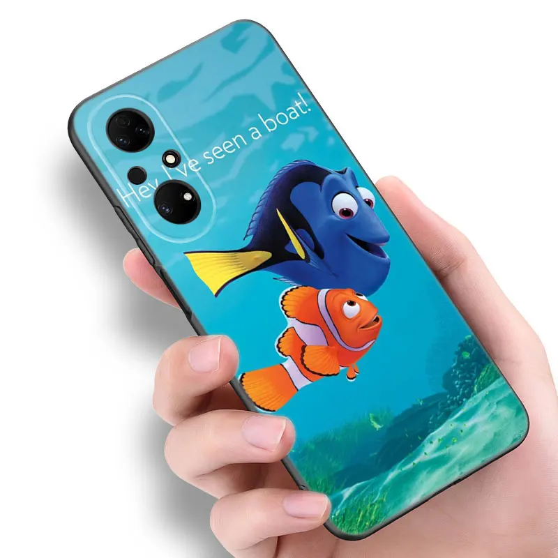 Finding Nemo Dory Black Phone Case For Huawei Pura 70 Ultra P20 P30 P40 Lite P60 Art P50 Pro P50E P Smart 2018 2019 2020 2021