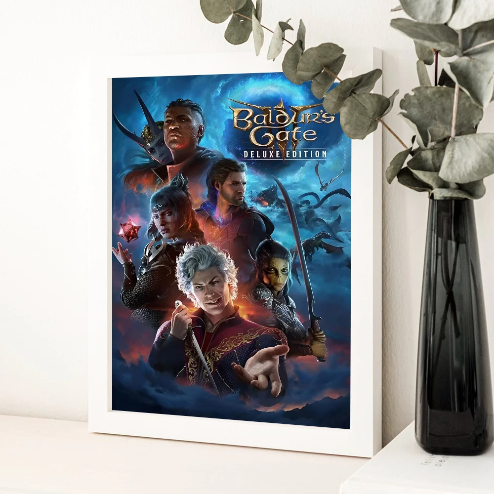 B-Baldur S Gate 3 Game Classic Vintage Posters HD Quality Wall Art Retro Posters for Home Room Wall Decor