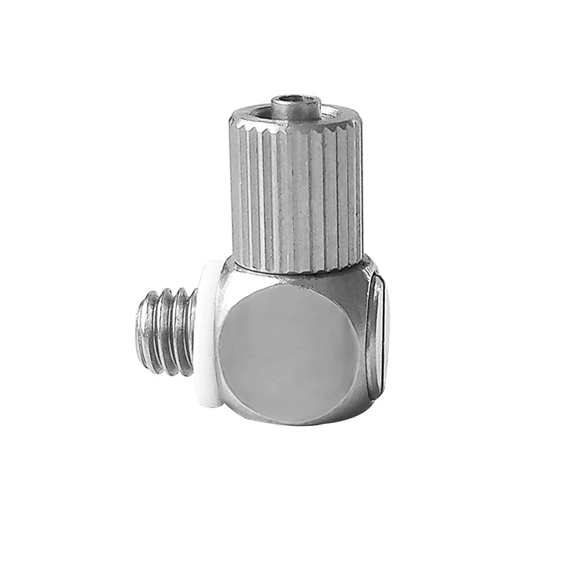 2Pcs 304 stainless steel fittings micro connector Mini M5 thread 4mm PU tube straight  Elbow bend M5-4 air cylinder connector