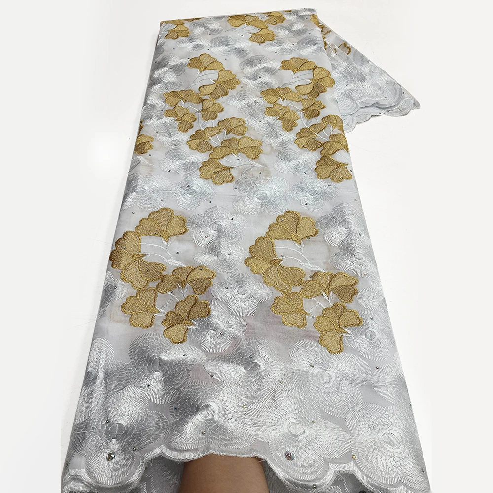 Africa Swiss Voile Lace In Switzerland Embroidered Cotton African Lace Fabric 2025 High Quality For Women Wedding Party Dress