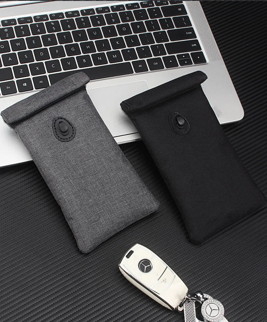 Mobile Phone RF Car Key FOB Faraday Bag Signal Blocking Anti-Radiation Shield Case Anti-tracking Pouch