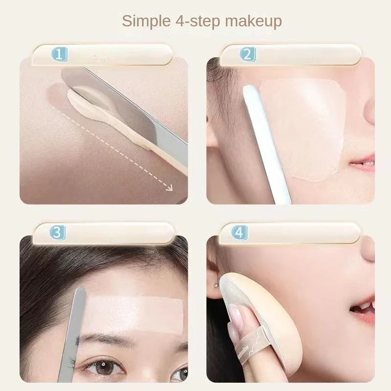 Spatule de Toner de maquillage à double tête en acier inoxydable, bâton de mélange de crème de fond de teint, outil de mélange, accessoires de maquillage cosmétique 1 pièces