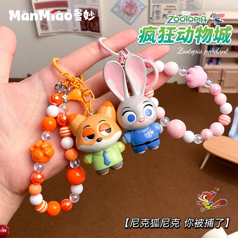 

1pcsZootopia Cute Car Keychain Pendant Fox Rabbit Nick Wilde Fox Sloth Benjamin Doll Zootropolis Doll Couple Gift