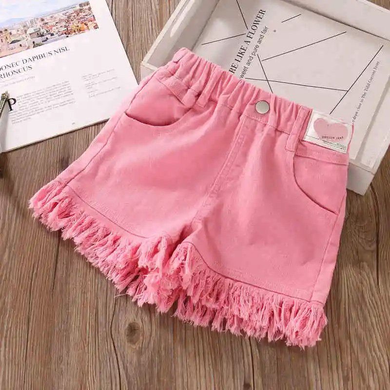 شورت جينز متوتر للفتيات، شورت صيفي، مثالي للمراهقين، مناسب للعطلات غير الرسمية والشاطئ