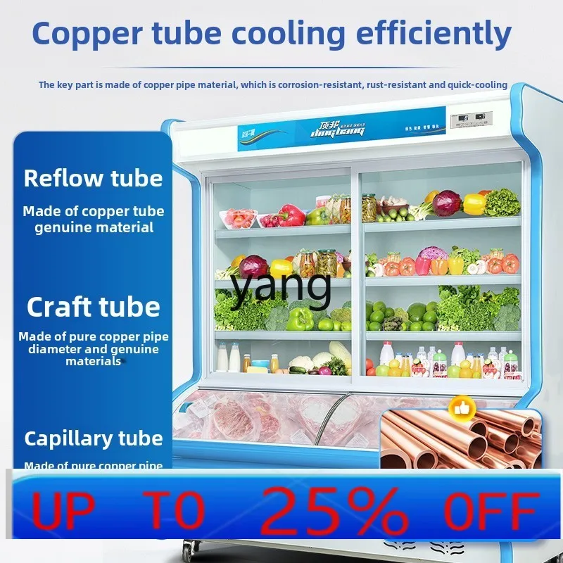 

CX Malatang Display Cabinet Double Temperature Commercial BBQ Cooked Food Vegetables and Fruits Fresh-keeping Cabinet