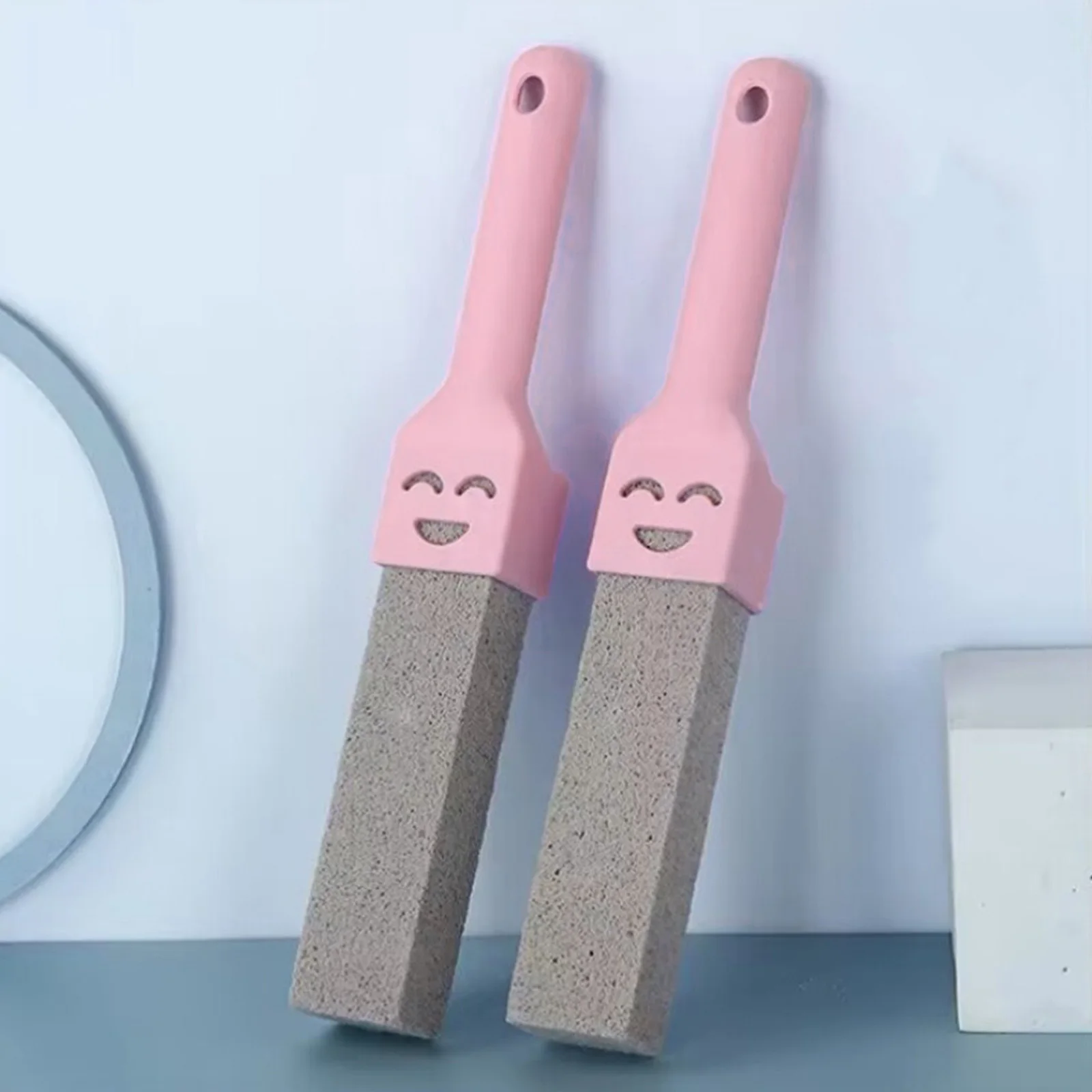 1 Pc Pumice Cleaning Brushes with Handle Pumice Stone Brush Floating Stone Toilet Brush for Kitchen Bath Pool Household Cleaning