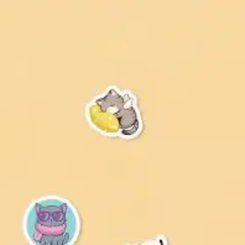 [JT]500pcs/set Cartoon Cat Small Pattern Graffiti Decoration Roll Stickers Laptop Envelope Sealing Stickers