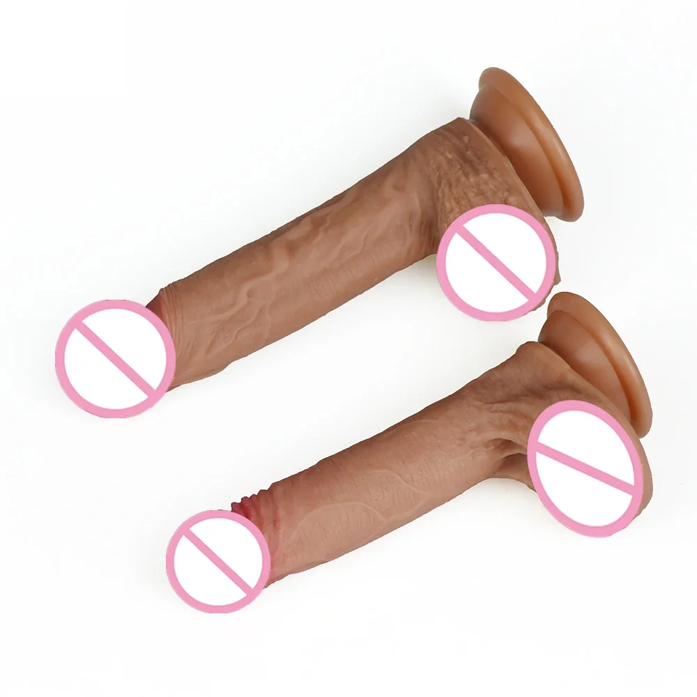 GaGu-Jouets sexuels réalistes pour adultes, gode énorme de 7/8 pouces, gros pénis en silicone, dong avec ventouse pour femme, mastjaune, mâle,