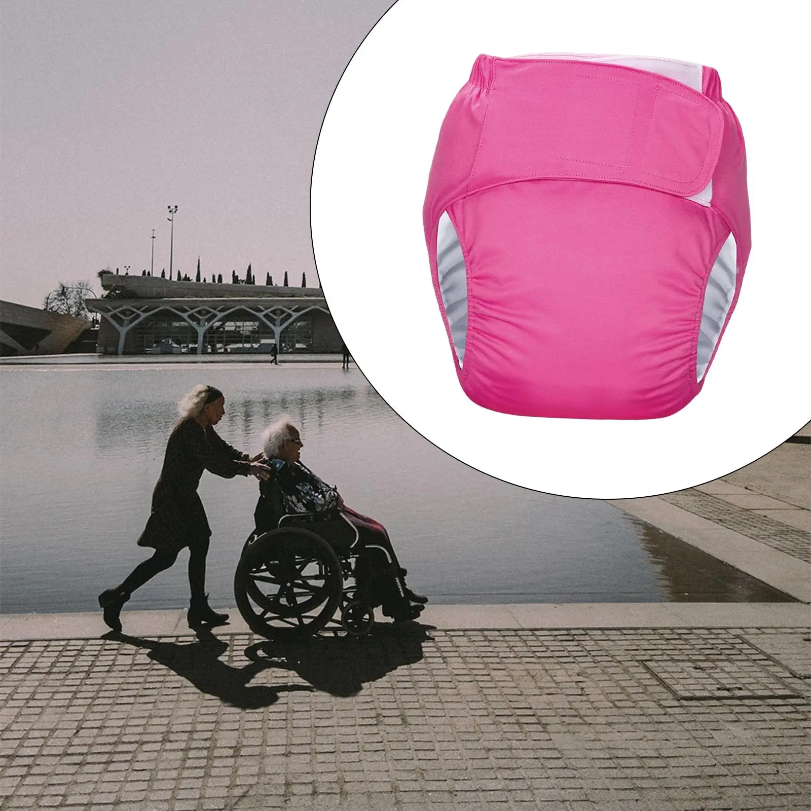 Pañal de tela para adultos, impermeable, reutilizable, sin fugas, ajustable, lavable para hombres y mujeres