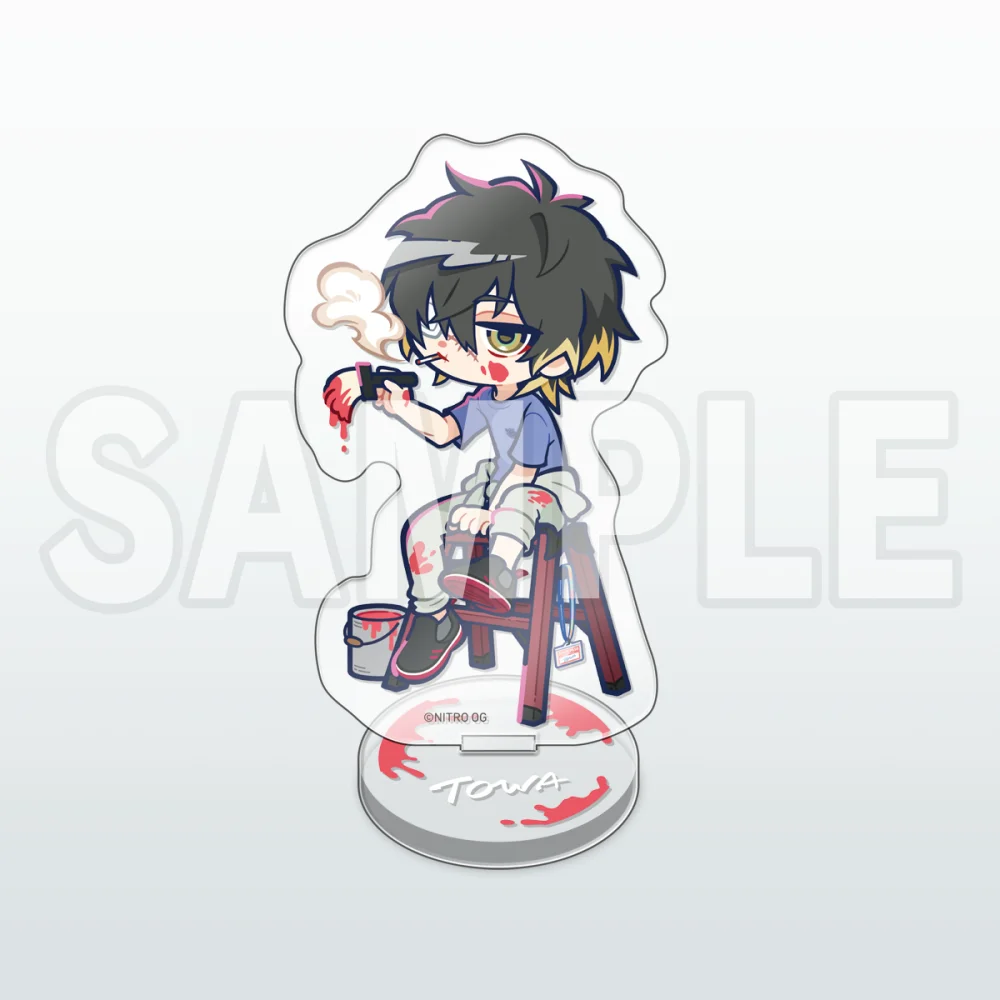 Game Slow Damage Towa Madarame Kei Taku 10CM Cute Anime Acrylic Stand Keychain Cosplay Character Model Desk Decor Collect Gifts