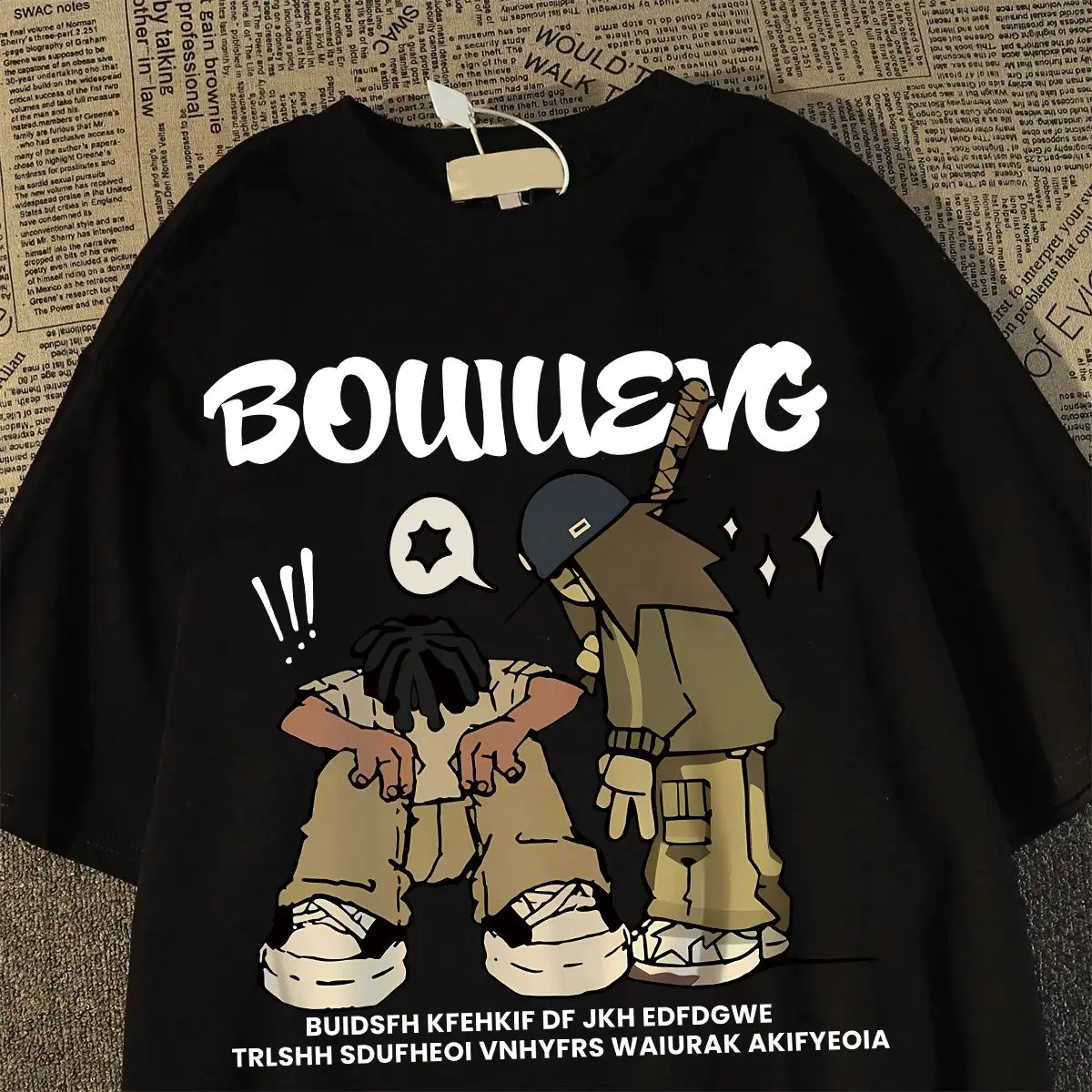 

Hip Hop Oversized Gothic Print Women T Shirts Clothes Streetwear Short Sleeve Harajuku Graphic Tee Top Female T Shirt