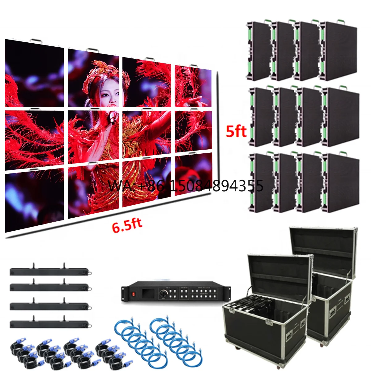 

Full Color 7680hz Outdoor LED Screen P1.8 P2 P3 P4 P5 P6 P8 Light Weight Die Casting Aluminum LED Display Screens