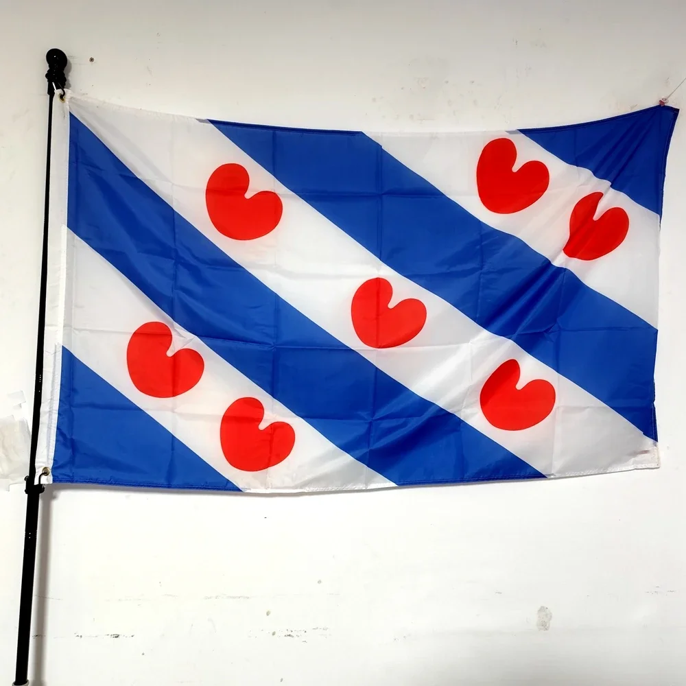 Netherlands Friesland Province Flag Banner Polyester Decoration 90X150CM Hanging