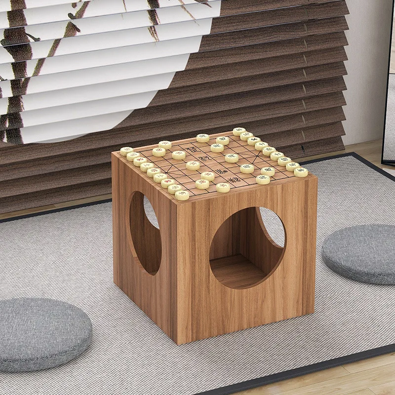

Go table Chess table Double-sided chessboard Gobang Japanese-style walnut-colored bay window Balcony tatami table