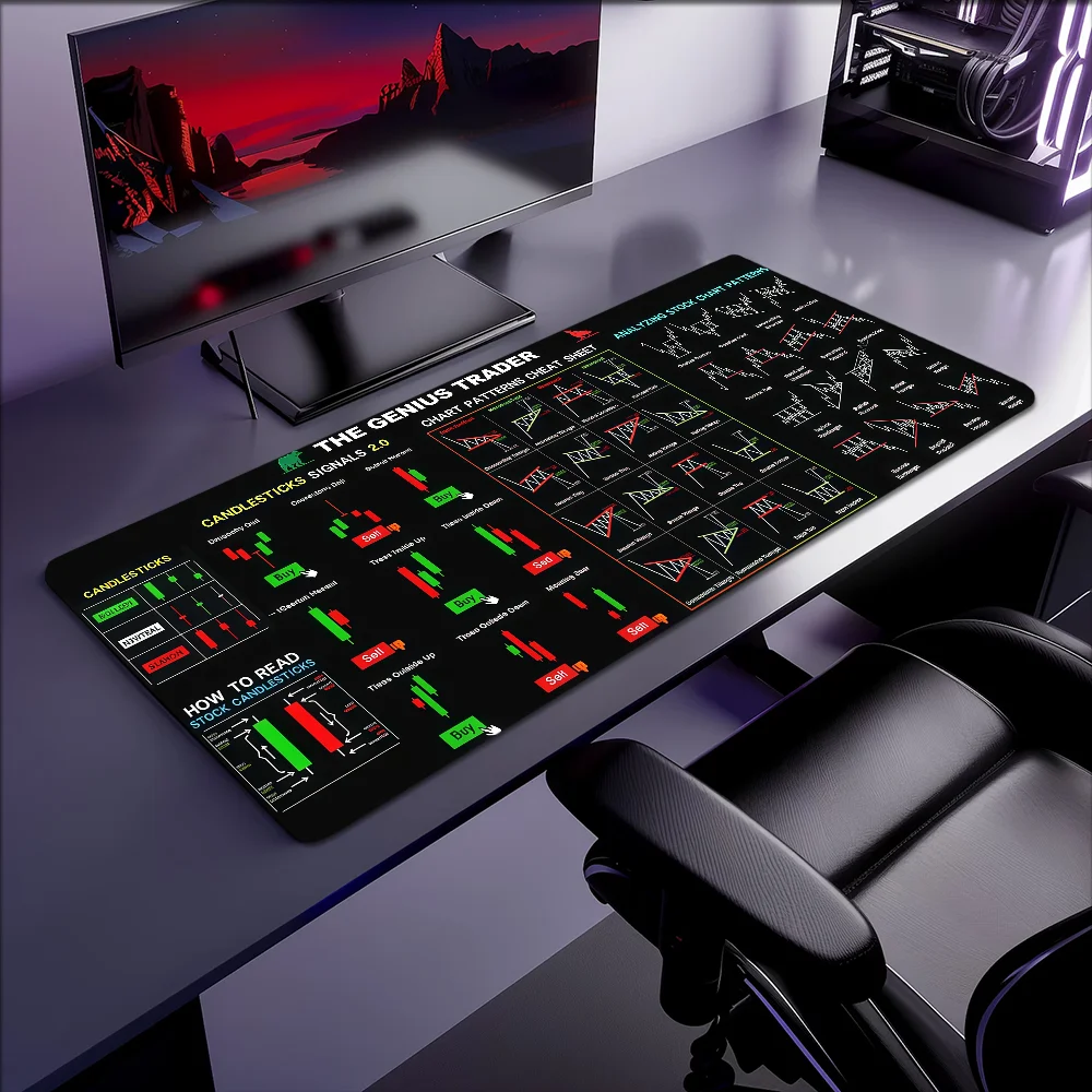 Mouse Pad MousePad Non-slip Lockedge Office Student Gaming Chart Thickened Large Writing Pad Mode Trading Cushion
