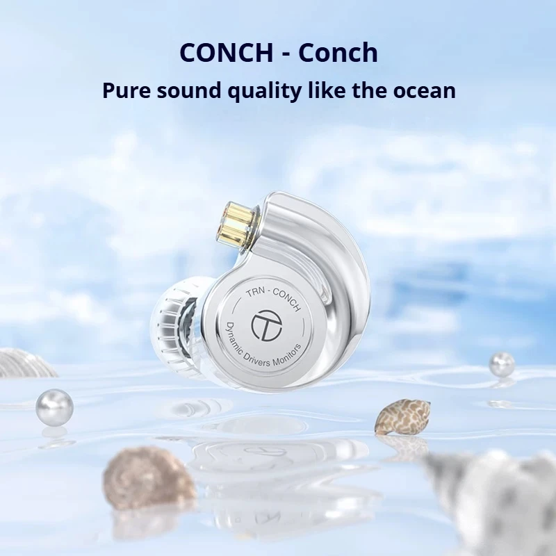 TRN CONCH Conch Cable Headphones DLC Diamond Composite Diaphragm Headphones