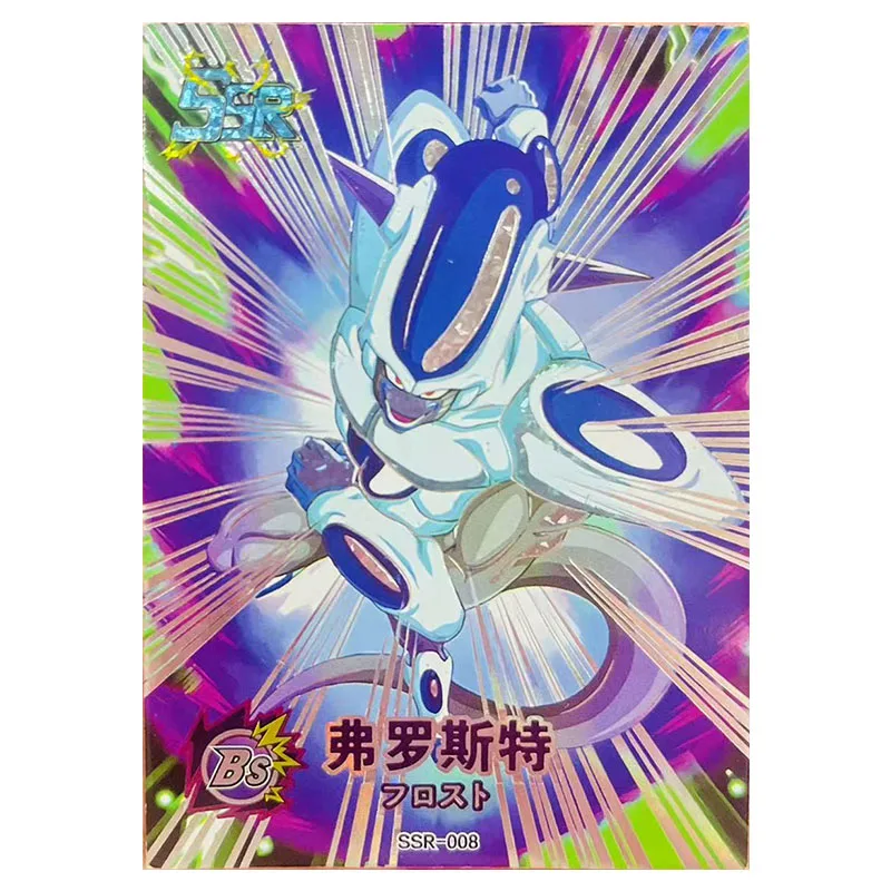 Anime Dragon Ball หายาก SSR SR การหักเหสะสมการ์ด krillin Android 18 Torankusu Frost Bejita ของเล่นเด็กวันเกิด