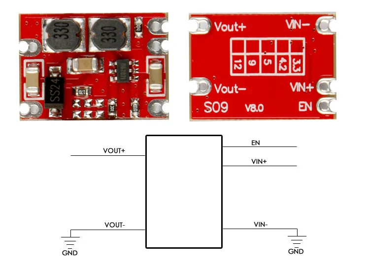 2.5V-15V to 3.3V 5V DC-DC Step Up Step Down Automatic Buck-Boost Module *la 2.5V-15V to 3.3V 5V DC-DC Step Up Step Down Automatic Buck-Boost Module *la