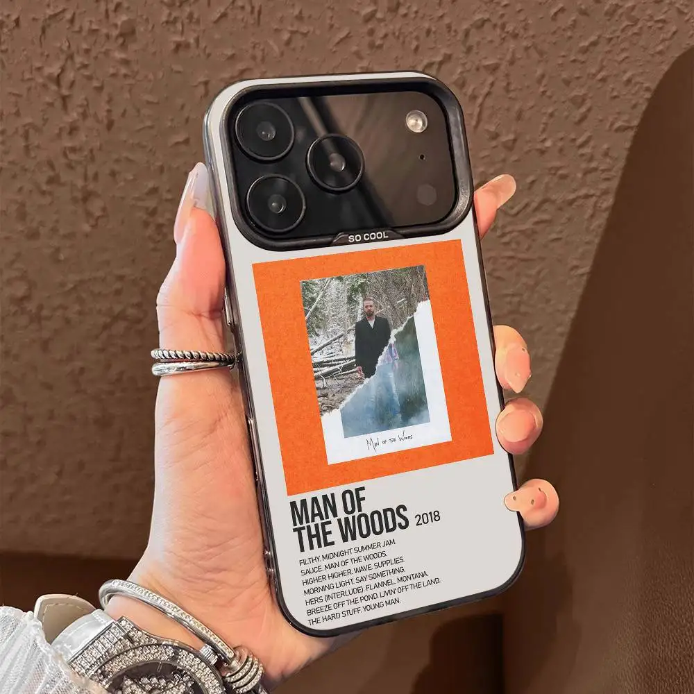 حافظة هاتف J-Justin Timberlake Justified لهاتف iPhone 15,16,12,14,13,17,11,E,Max,Plus,Air,Pro,Mini Black Tpu