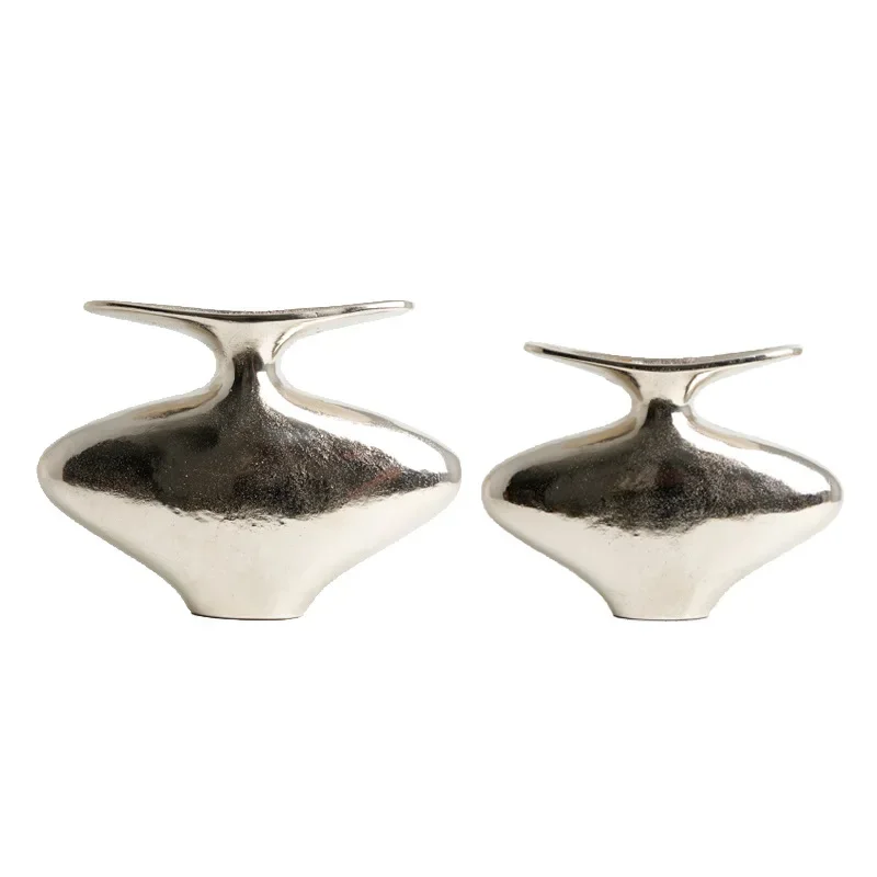 color irregular special-shaped flower arrangement desktop flower arrangement ornament pot-shaped aluminum vase ornament