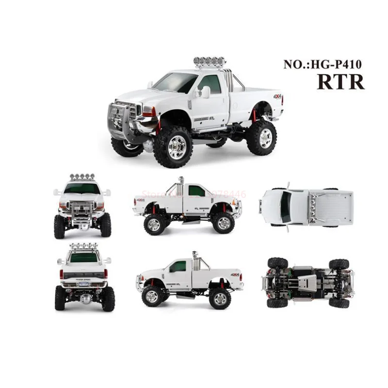 HG RC 2.4G 4WD شاحنة على الطرق الوعرة تسلق مركبة نموذج 1/10 رابتور P410 سرعة 30 كم/ساعة التحكم عن بعد لعبة الكبار