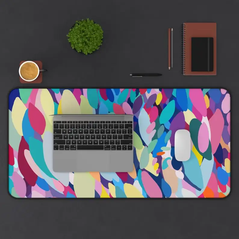 Brush-shaped Desk Mat, Colorful Desk Mat, Office Desk Decoration Accessory, Stylish Workspace Gift, Perfect for Colleagues