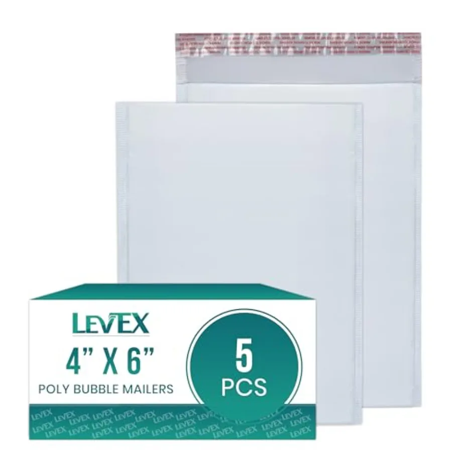 

- #0000 4" x 6" [5 Pack] Poly Bubble Mailers, Padded Envelope Mailers, Packing Envelope and Mailing Bags for Shipping