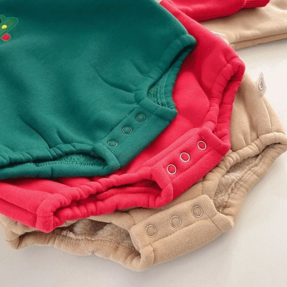 High Quality Thickened Baby Rompers Warm with Hat Baby Jumpsuit Baby Costumes Clothes Christmas Party