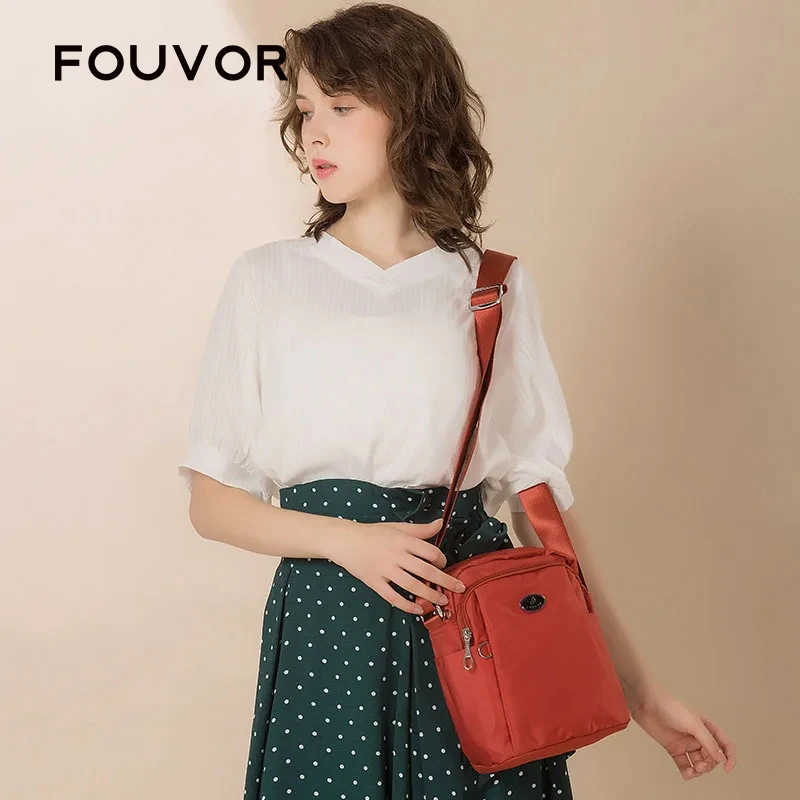 

Fouvor Nylon Crossbody Bag Lightweight Durable Adjustable Strap Casual Shoulder Bags Women Shopping Travel Messenger Bag 2786-06